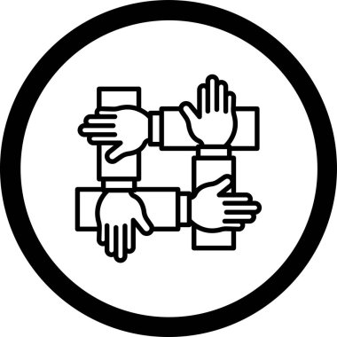 İnsanların el sıkışmasının vektör illüstrasyonu