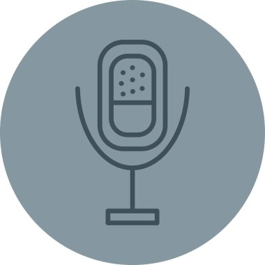 Mikrofon. Web simgesi basit tasarım