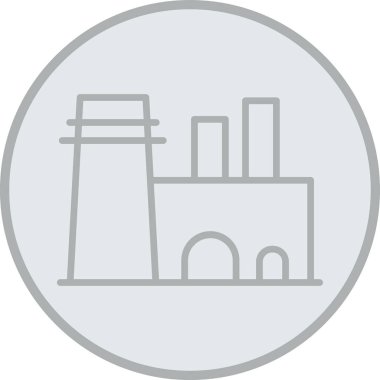 Sanayi fabrikası ikon vektör çizimi tasarımı