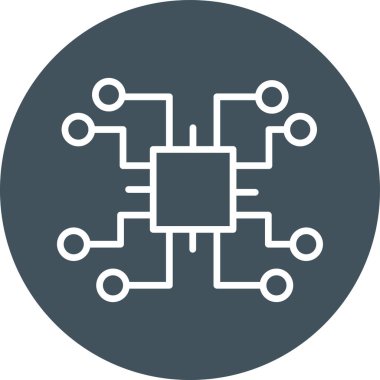 devre kartı simgesi vektör illüstrasyonu