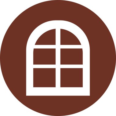 Bir pencere simgesinin vektör illüstrasyonu