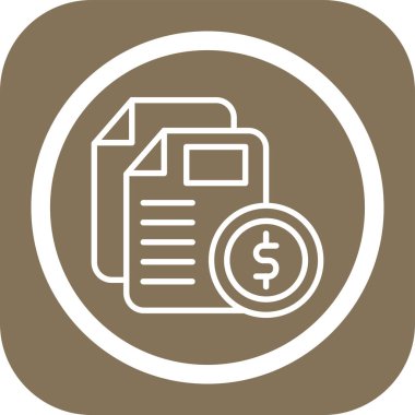 Para simgesinin vektör illüstrasyonu