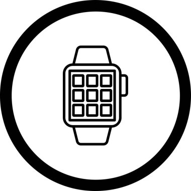 smartwatch simge vektör çizimi