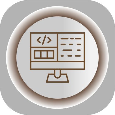 Web simgesi, internet teknolojisinin vektör illüstrasyonu