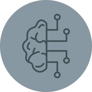 Beyin vektör simgesi modern illüstrasyon