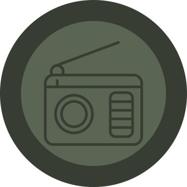 radyo simgesi vektör illüstrasyonu