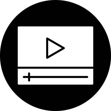 video simgesi, vektör illüstrasyonu