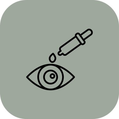 göz vektörü düz simgesi