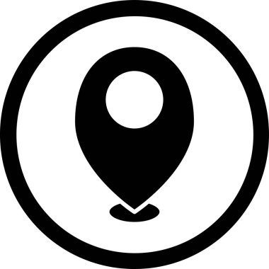 Konumu PIN simgesi. vektör çizim.