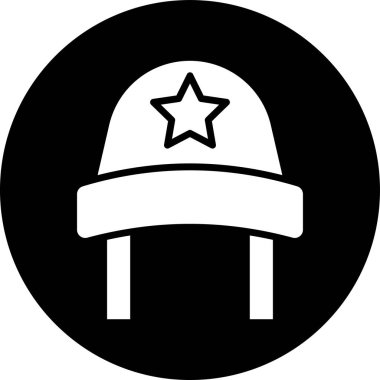 askeri şapka vektör illüstrasyonu