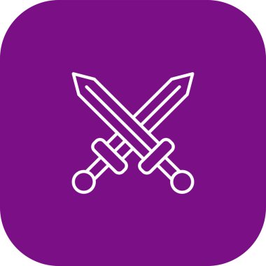 kılıç simgesi, vektör illüstrasyonu