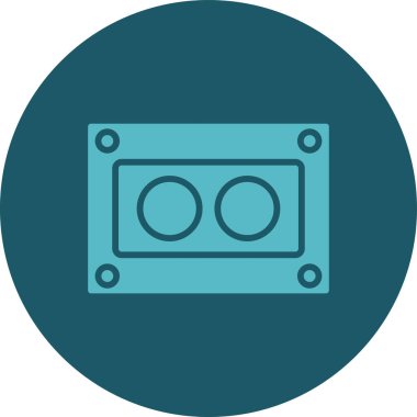 Benzersiz Müzik Oynatıcı Satır Vektörü Simgesi