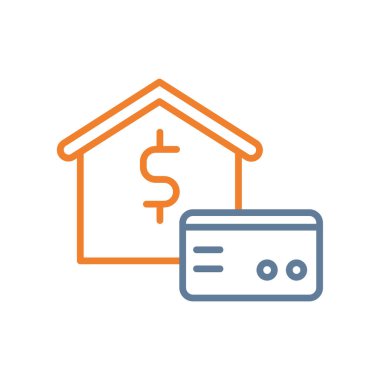 bank vektörü ince çizgi simgesi