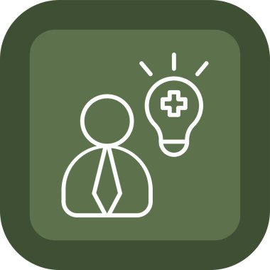 Tıbbi bakım dairesi kare ve kare beyaz yuvarlak düğme