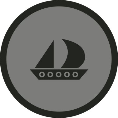 Bir gemi simgesinin vektör çizimi