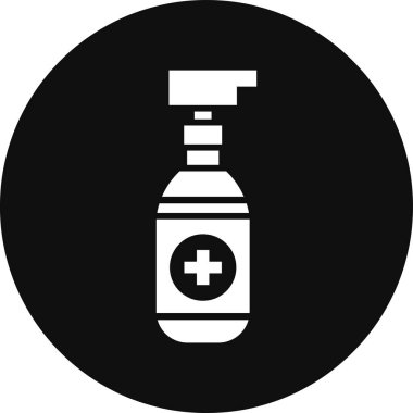 İlaç şişesi simgesinin vektör illüstrasyonu