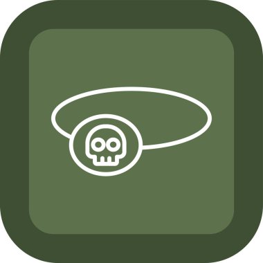 Bir kafatası simgesinin vektör çizimi