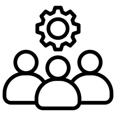 Ekip çalışması vektör satırı simgesi