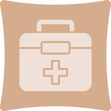 Yardım çantası simgesi, vektör illüstrasyonu