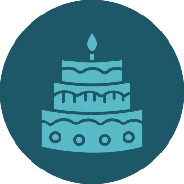 Kek. Web simgesi basit illüstrasyon