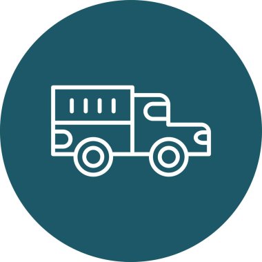 Kamyon düz simge vektör çizim