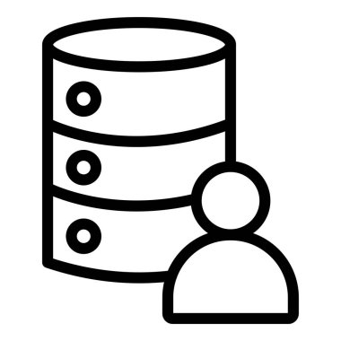 veritabanı vektör çizgisi simgesi