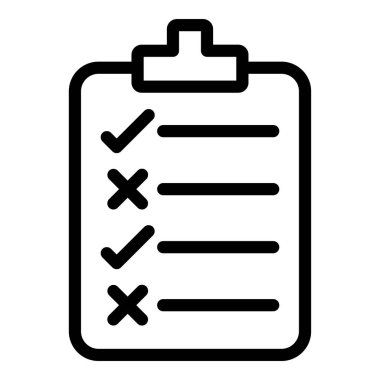 Kontrol listesi. Web simgesi basit tasarım