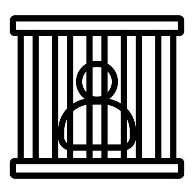 Hapishane simgesi vektör illüstrasyonu