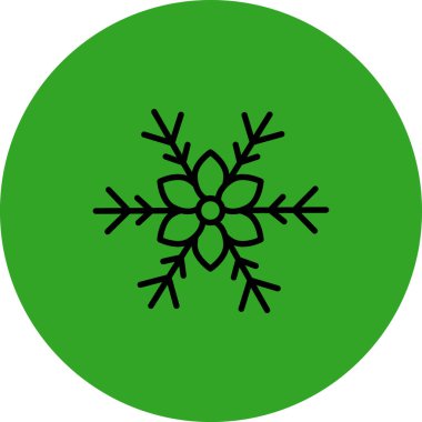 Kar tanesi. Web simgesi basit tasarım