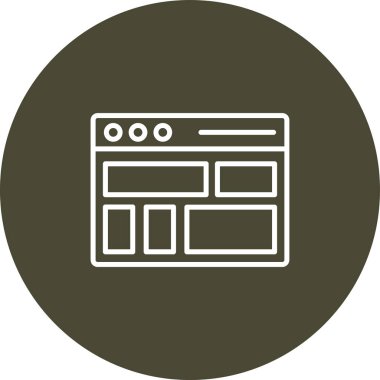 tarayıcı simgesi vektör illüstrasyonu