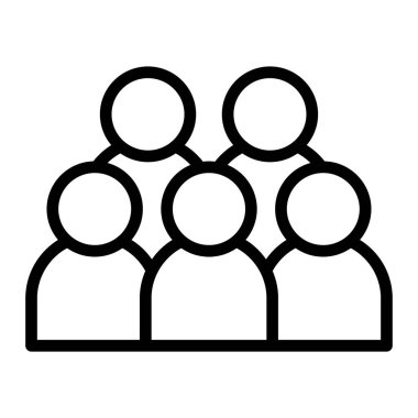bir grup insan ikon ana hatları vektörü. Grup üyeleri. İnsanlar.