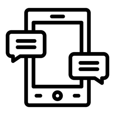 Sohbet simgesi vektör illüstrasyonu