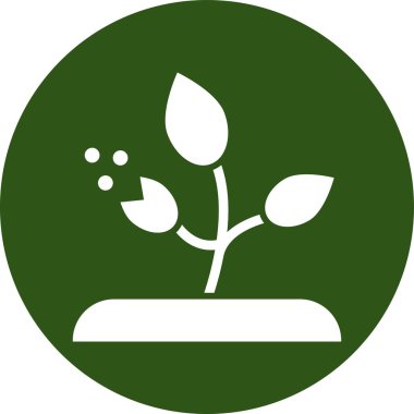 Bitki yetiştiriyorum. Web simgesi basit tasarım