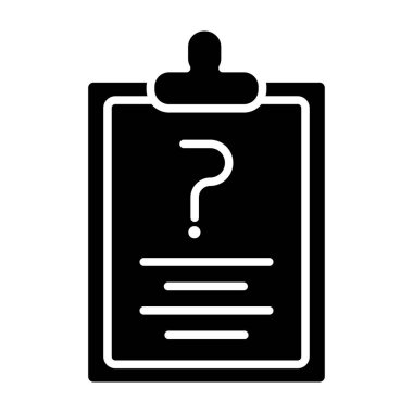 Soru işareti olan bir panonun vektör çizimi