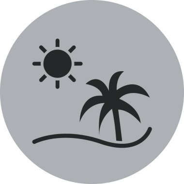 Bir güneş simgesinin vektör illüstrasyonu