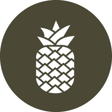 Ananas simgesi, vektör illüstrasyonu