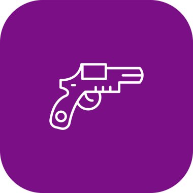Silah ikonunun illüstrasyon vektör grafiği. Tabancaya, silaha vesaire uygun..