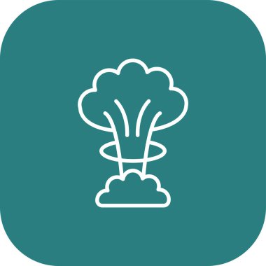 güzel bulut vektör çizgisi simgesi