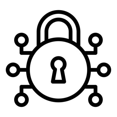 kilit simgesi, vektör illüstrasyonu