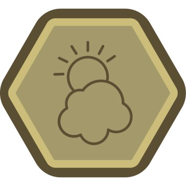 Bulut simgesi vektör illüstrasyonu