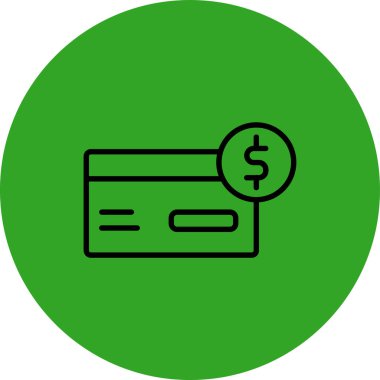 Kredi kartı simgesi, vektör illüstrasyonu