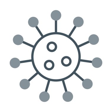 Virüs covid 19 parçacık çizgisi biçim vektör tasarımı