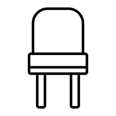 sandalye vektörü ince çizgi simgesi