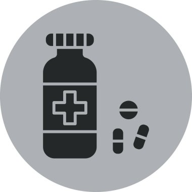 Şişe. Web simgesi vektör illüstrasyonu