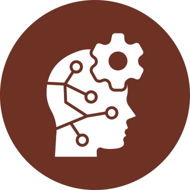 beyin ikonu vektör illüstrasyonu