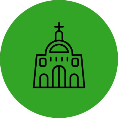 kilise simgesi vektör illüstrasyonu
