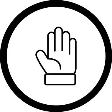 Bir el simgesinin vektör illüstrasyonu