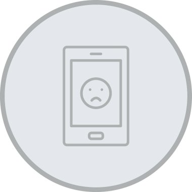 Boş metni olan bir cep telefonunun vektör simgesi.