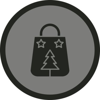 Noel ağacı simgesi, vektör illüstrasyonu