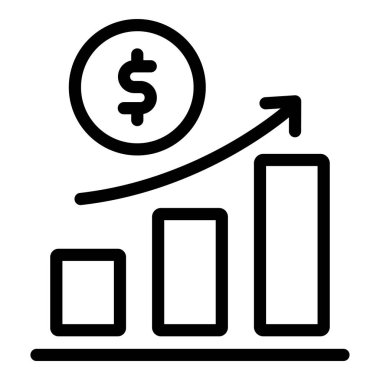Büyüme grafik satırı simgesi.